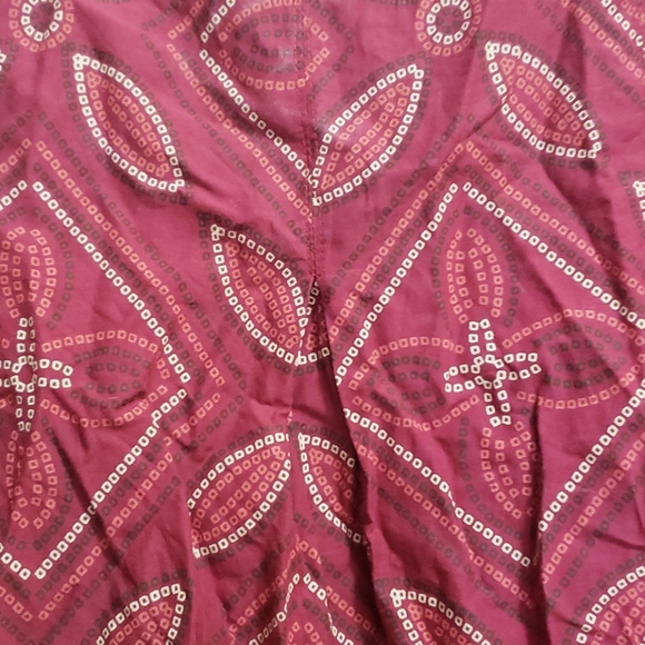 Apt. 9 fully lined pleated burgandy print skirt - Picture 5 of 8